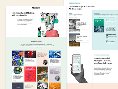 New Medium Branding and Landing Page branding illustration landing page pastels visual design website