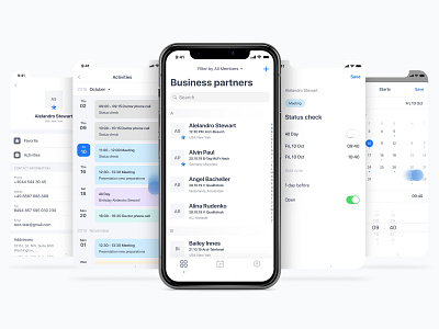 Internal App for distributors medicine preparats app calendar clean contacts design ios meetings native app ui ux