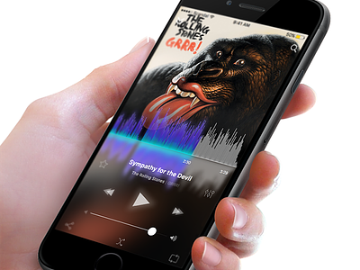Music Player free frosted glass ios music player sketch