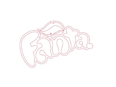 Logo with outline development fanta illustrator logo type