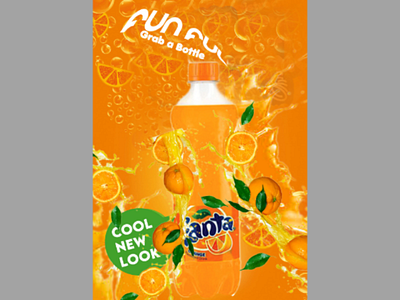 Product Ad advertising design fanta promotion