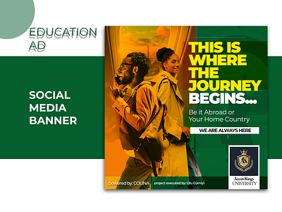 SOCIAL MEDIA BANNER I Education Ad graphic design vector