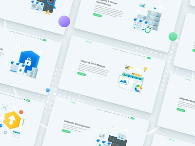 GoMage: Services pages development ecommerce illustration magento service ui ux uxui web webdesign