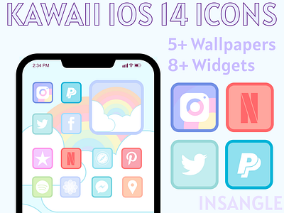 Kawaii Ios 14 App Icons By Chetna On Dribbble