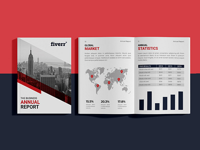 Annual report template layout Design