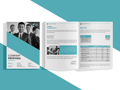 Modern Company Proposal template design a4 annual report booklet branding brochure design business business proposal clean proposal corporate identity