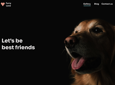 LandingPage DailyUIFurryLove dailyui dailyuichallenge design figma figmadesign furry illustration landingpage love minimal ui ux