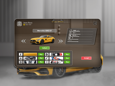 Car Game - Garage UI