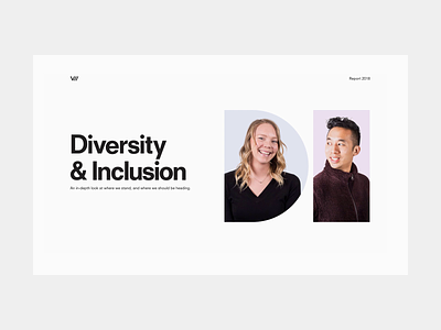 D&I Report design diversity inclusion photography report team web