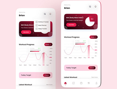 Fitness App app design ui ux