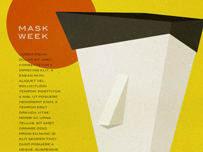 Mask Week - Beginnings fun texture vintage yellow