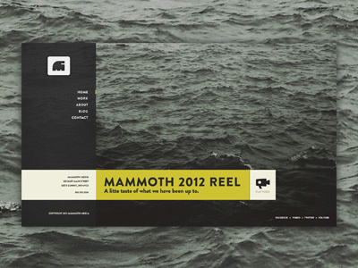 Mammoth Media Concept web design website yellow