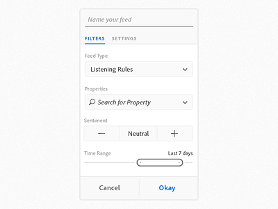 Feed card settings adobe card form settings