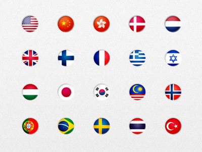 Round Flags countries flags icons languages