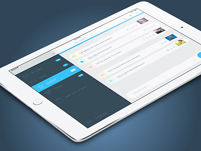 LeafList app flat gui ios ipad manager task ui ux