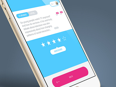 Wingman app design flat gui ios iphone rate social ui ux