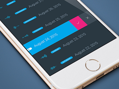 SnoreReport app design flat gui health ios iphone ui ux