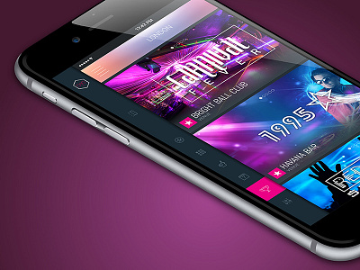 Party Labs app design flat grey gui ios iphone ui ux