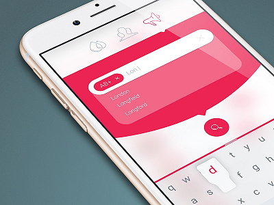 MyBloodBank app bright design flat gui ios iphone ui ux