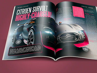 CarMag color design indesign layout magazine print spread