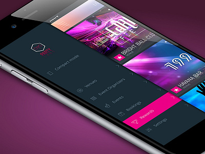 PartyLabs app design flat gui ios iphone ui ux