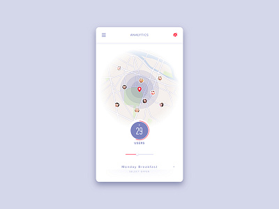 Map Screen app bright design flat gui ios iphone ui ux