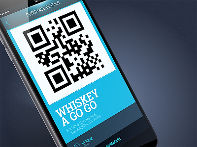 Purchase screen app black blue dark design flat gui ios iphone ui ux