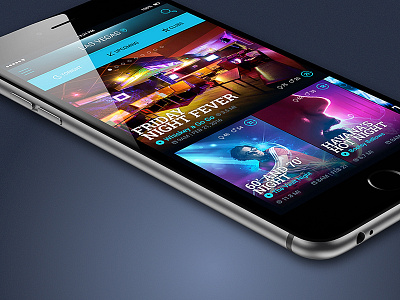 VKA app black blue dark design flat gui ios iphone ui ux