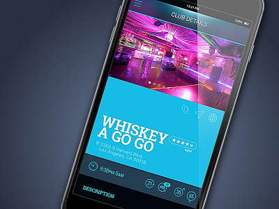 VKA app black blue dark design flat gui ios iphone ui ux