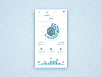 Flat UI Pack 1 analysis app bright dashboard data flat gui ios iphone ui ux white