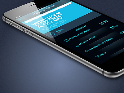 VKA app black blue dark design flat gui ios iphone order ui ux