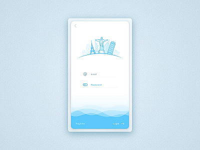 Flat UI Pack 1 app bright design flat gui ios iphone login signup ui ux white