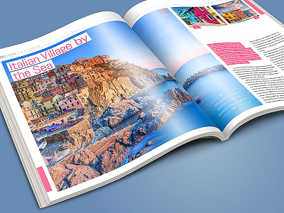 Veloce design indesign layout magazine print spread travel