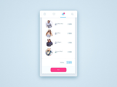 Flat UI Pack 1 app bright design e commerce flat gui ios iphone shop ui ux white