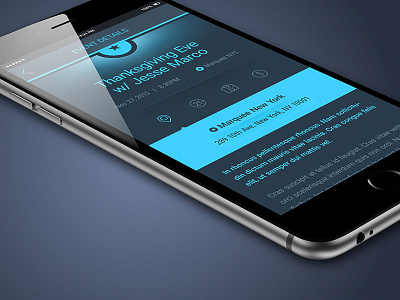 VKA app black blue dark design event flat gui ios iphone ui ux