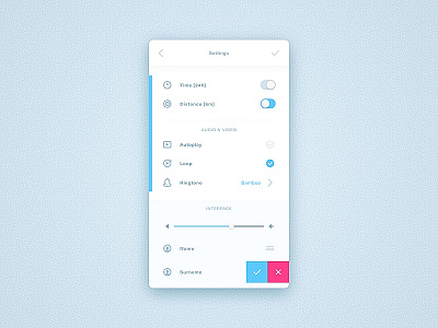 Flat UI Pack 1 app bright flat gui ios iphone material design settings ui ux white