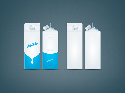 Milk Box 001 box carton container drink milk mockup package vector