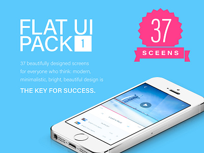 Flat UI Pack 1 app bright flat gui ios iphone material design mockup ui ux white