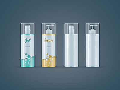 Soap / Gel bottles mock-up set bottle cosmetic gel mock up mock up mockup object presentation product soap template