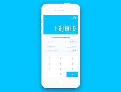 LoanCalculator app blue financial app flat ios iphone material design ui