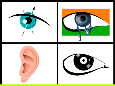 Vector set of eyes in different style art different draw ear emlem eye eyeball eyes eyesight graphic icon illustration illustrator iris logo of set style vector vision