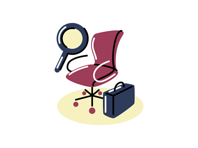 Vacancy icon an chair diplomat find for found gaming get hire hiring job looking search the vacancy vector work