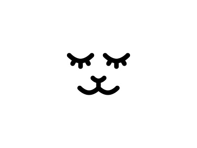 Cat face logo animal art cat emblem face graphic icon kitten kitty line lines logotype muzzle outilne outlines stroke style symbol