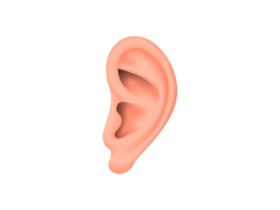 Ear abstract art beautiful body concept ear gradient human idea ideal mesh part pretty real realistic style vector