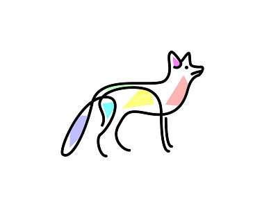 Fox animal art fill filling form forms fox line lines logo logomark logotype outline outlines profile shape shapes side soft style