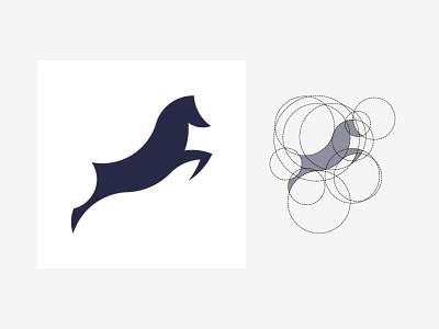 horse animal art body circle circles design full golden horse jump logo logotype profile ratio round rounds style vector view