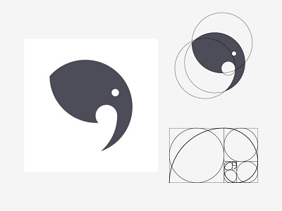 El animal animals circle circles el elephant golden head illustration logo logomark logotype profile ratio round side style vector view