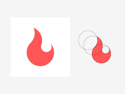 Fire art artwork burn design fibonacci fire flame golden icon ignite logo logomark ratio series style