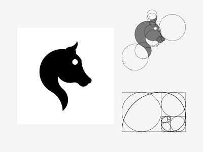 Horse animal animals art design face golden head horse icon illustration logo logotype profile ratio side style vector view