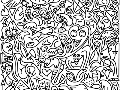 background abstract art artwork back background black character characters design doodle illustration mr. style vector wallpaper white